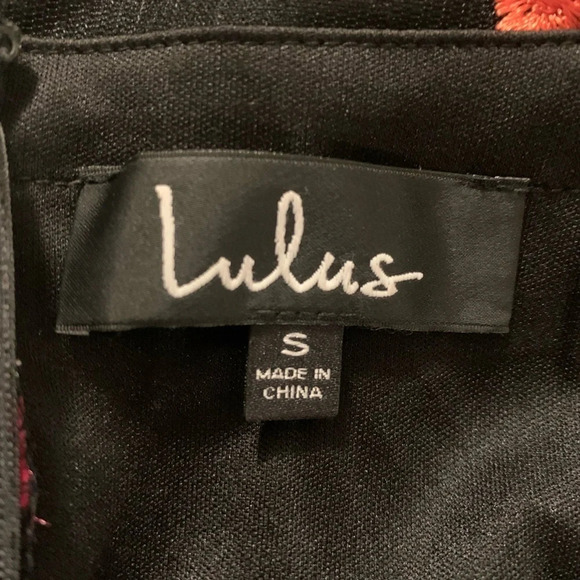 Lulu’s Favorite Fleur Black Embroidered Liberty Floral A-Line Skater Dress - Picture 10 of 12